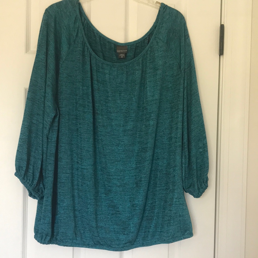 Gorgeous Sparkly Turquoise Blue 3x Top